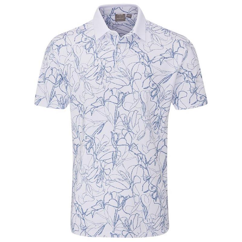 Ping Orlando Golf Polo Shirt - White/Stellar