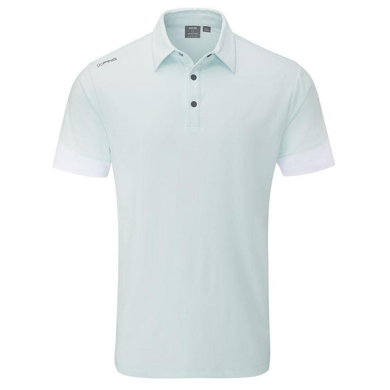 Ty Golf Polo Shirt - Seaspray/White