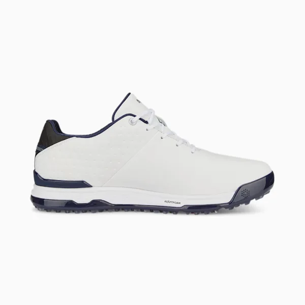 Puma PROADAPT ALPHACAT Leather Golf Shoes - White/Navy - main image