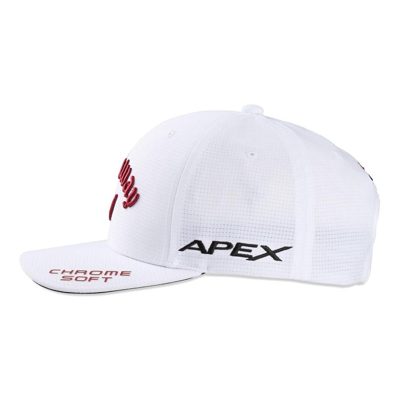 Callaway Paradym Tour Authentic Performance Golf Cap - White/Cardinal Red