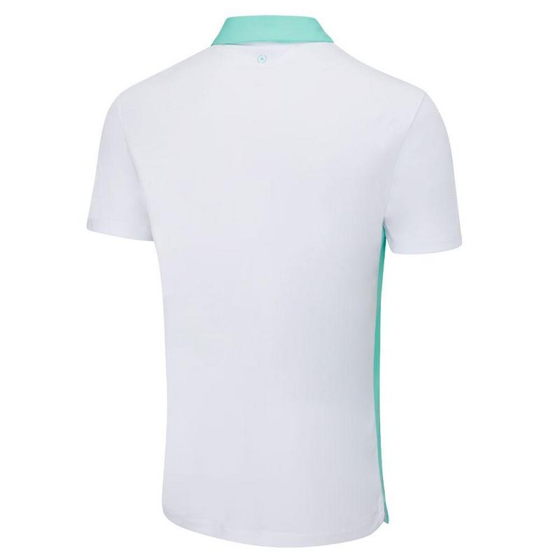 Ping Bodi Colourblock Golf Polo Shirt - Aruba Blue/White - main image