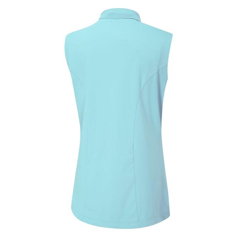 Ping Ladies Solene Sleeveless Golf Polo - Sky Blue - main image