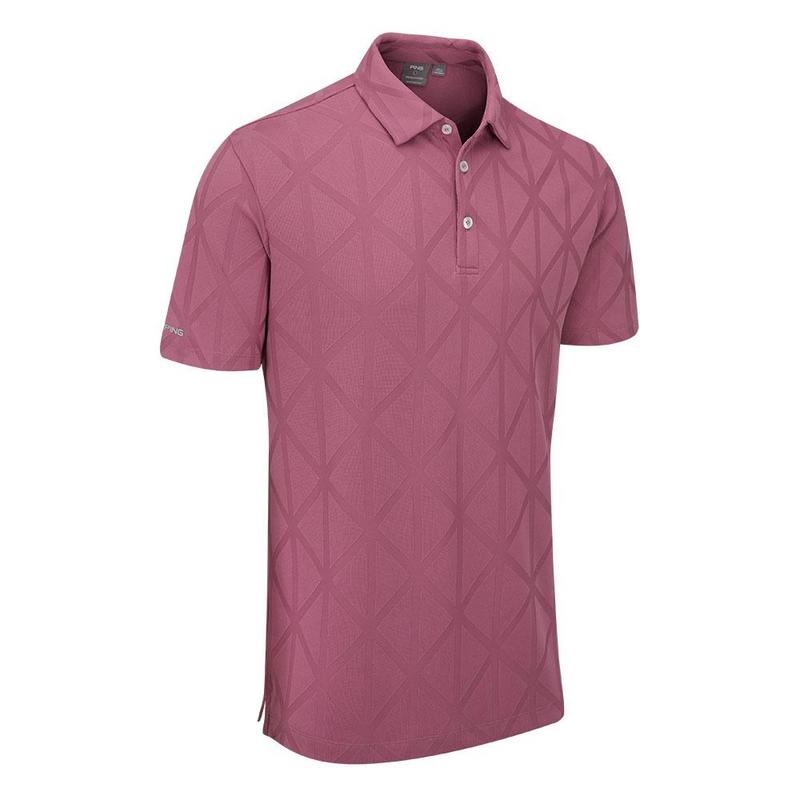 PING Lenny Golf Polo Shirt Beet Red