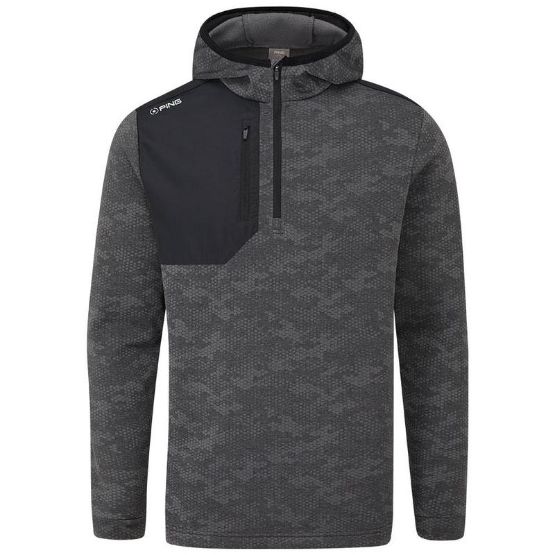 Nexa Hooded Half Zip Golf Sweater - Black