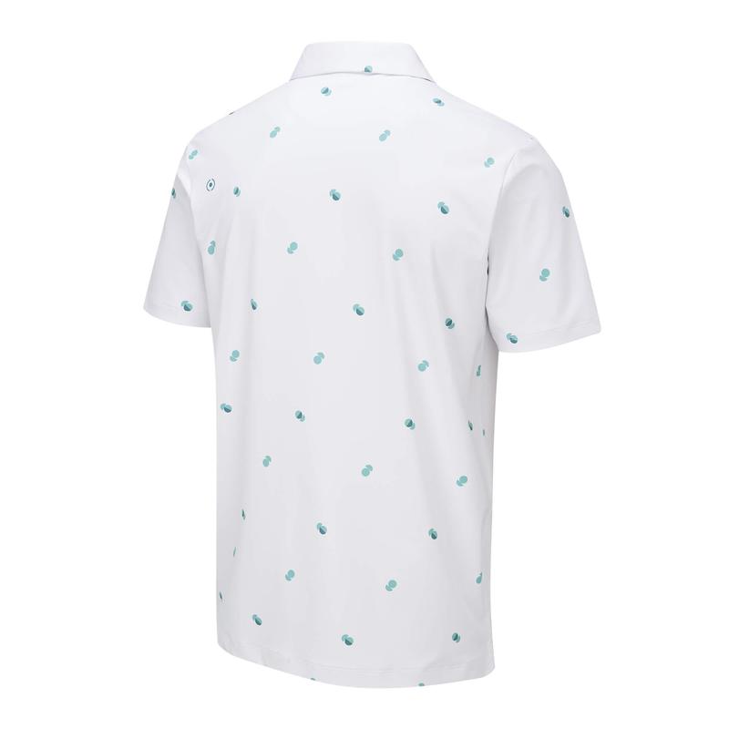 Ping Two Tone Golf Polo Shirt - White Aquarius