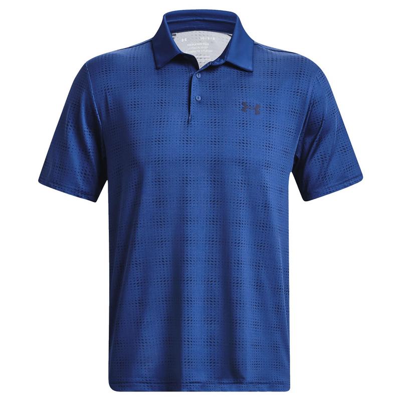 Under Armour Playoff 3.0 Printed Golf Polo Shirt - Blue - main image