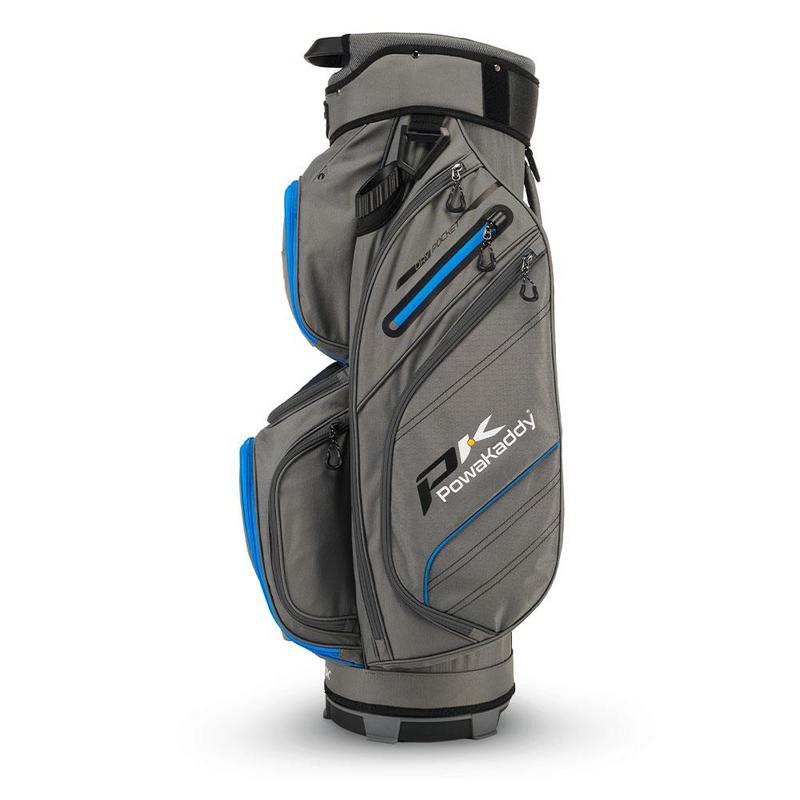 PowaKaddy DLX-Lite Golf Cart Bag 2024 - Gun Metal/Blue - main image