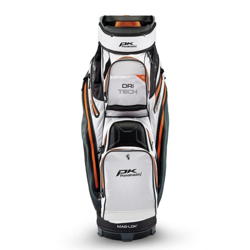 PowaKaddy Dri-Tech Waterproof Golf Cart Bag - Grey/White/Orange - main image