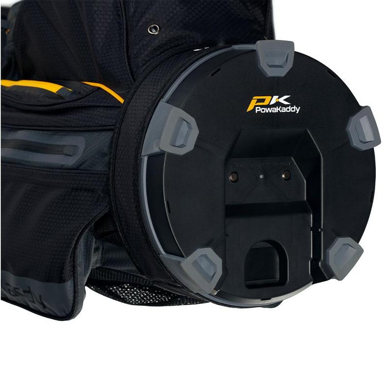 PowaKaddy Dri Tech Golf Cart Bag 2024 - Black/Gun Metal/Yellow - main image