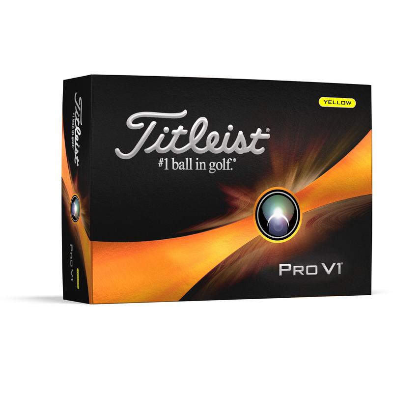 Titleist Pro V1 Yellow Golf Balls Dozen Pack - 2023 Hero Main | Click Golf