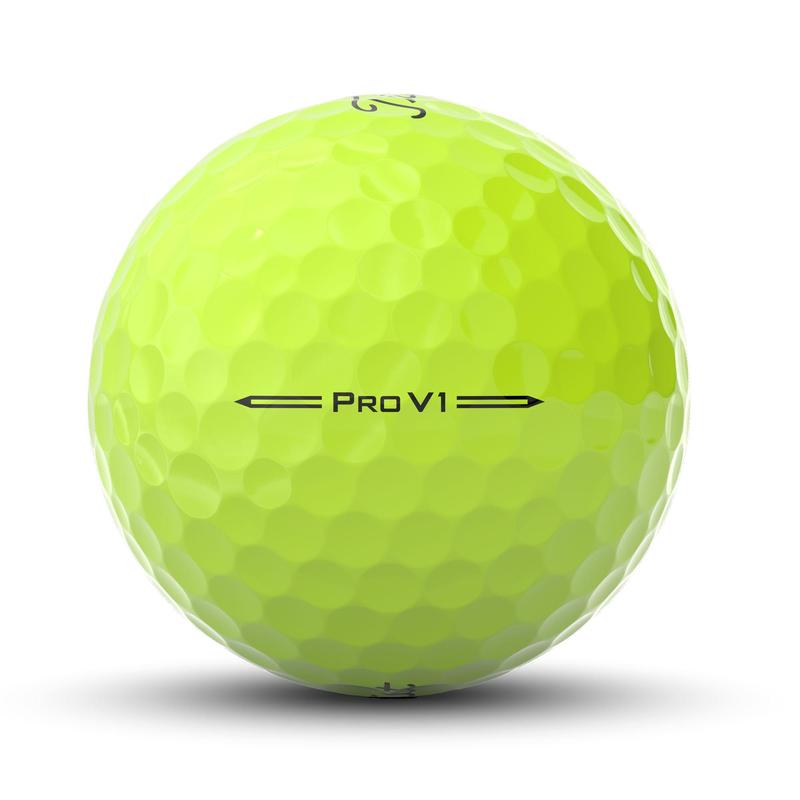 Titleist Pro V1 Yellow Golf Balls Dozen Pack - 2023 View 2 Main | Click Golf