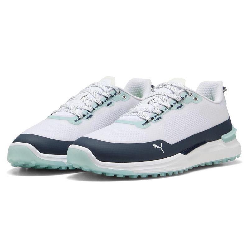 Puma Ignite Elevate X Golf Shoes - Puma White/Deep Navy/Modern Mint - main image