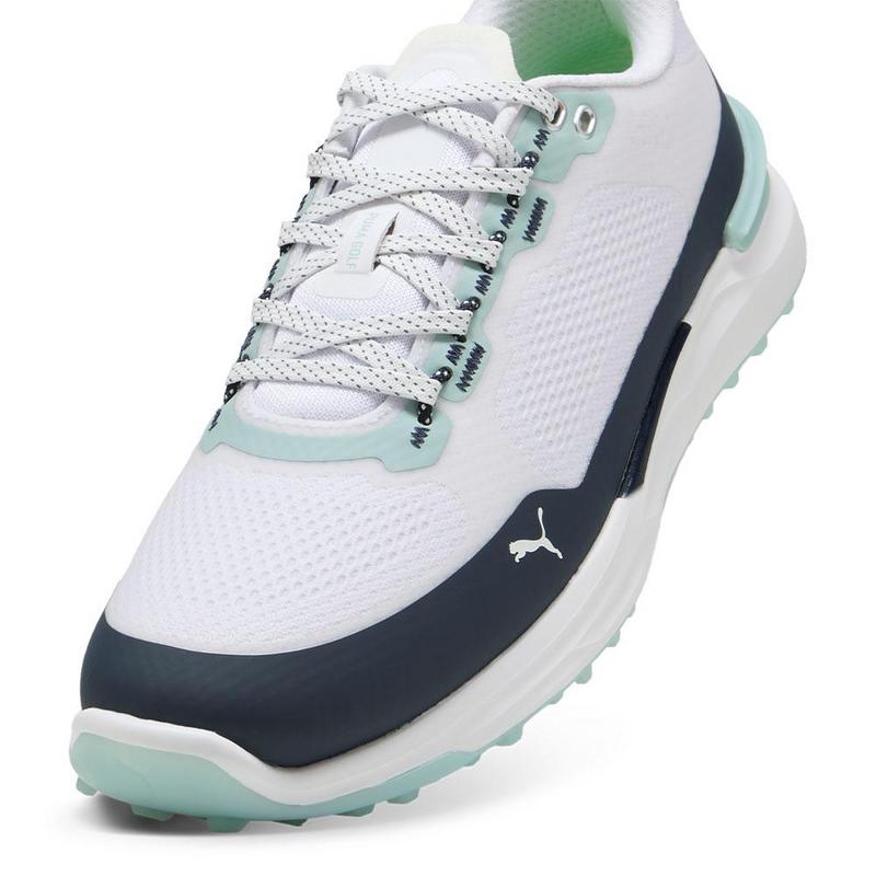 Puma Ignite Elevate X Golf Shoes - Puma White/Deep Navy/Modern Mint - main image