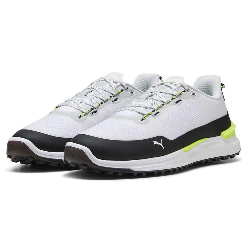 Puma Ignite Elevate X Golf Shoes - Puma White/Puma Black/Safety Yellow - main image