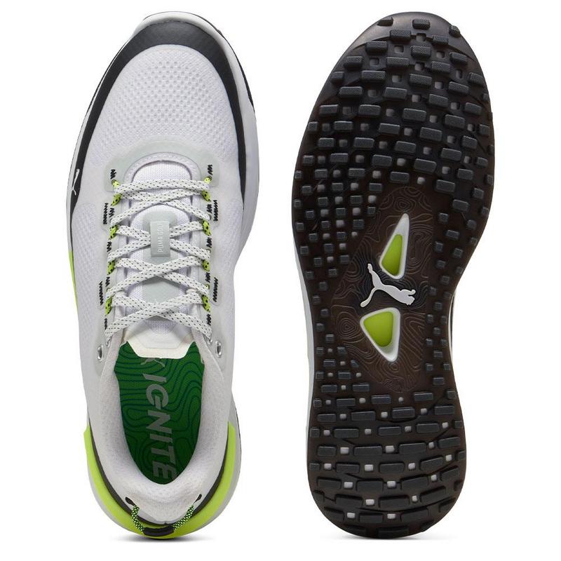 Puma Ignite Elevate X Golf Shoes - Puma White/Puma Black/Safety Yellow - main image