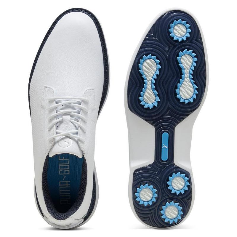 Puma Royale Golf Shoes - Puma White/Deep Navy/Team Light Blue - main image