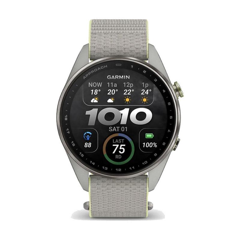 Garmin Approach S72 GPS Golf Smart Watch (47mm) - Silver/Citron - main image