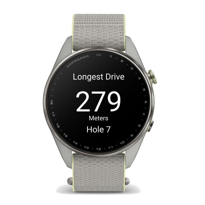 Garmin Approach S72 GPS Golf Smart Watch (47mm) - Silver/Citron - main image