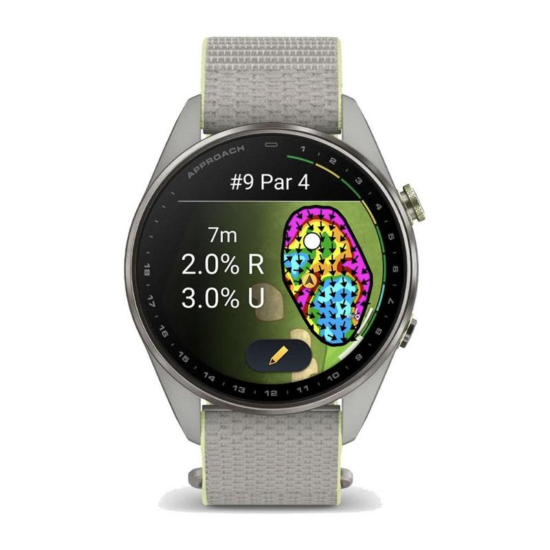 Garmin Approach S72 GPS Golf Smart Watch (47mm) - Silver/Citron - main image