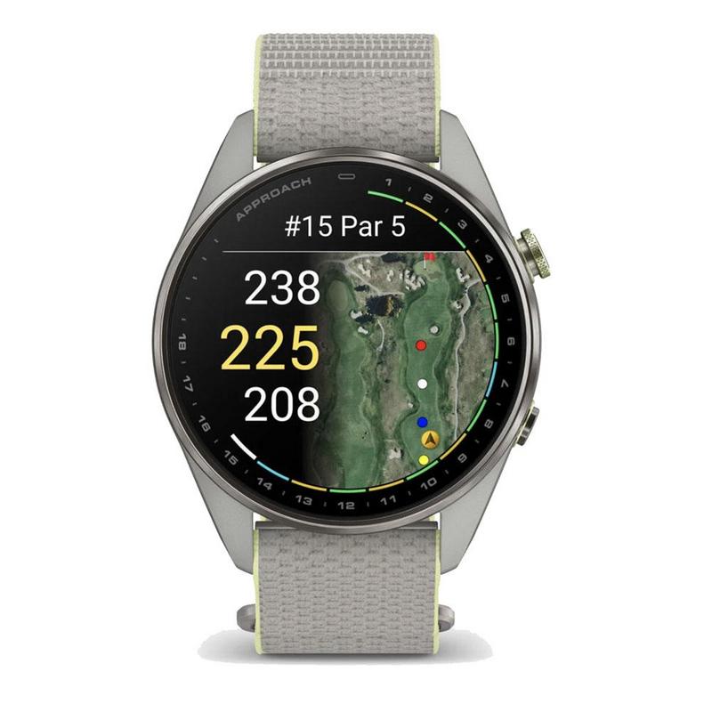 Garmin Approach S72 GPS Golf Smart Watch (47mm) - Silver/Citron - main image