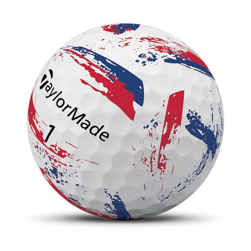 TaylorMade SpeedSoft Ink Golf Balls - Red/Blue - main image