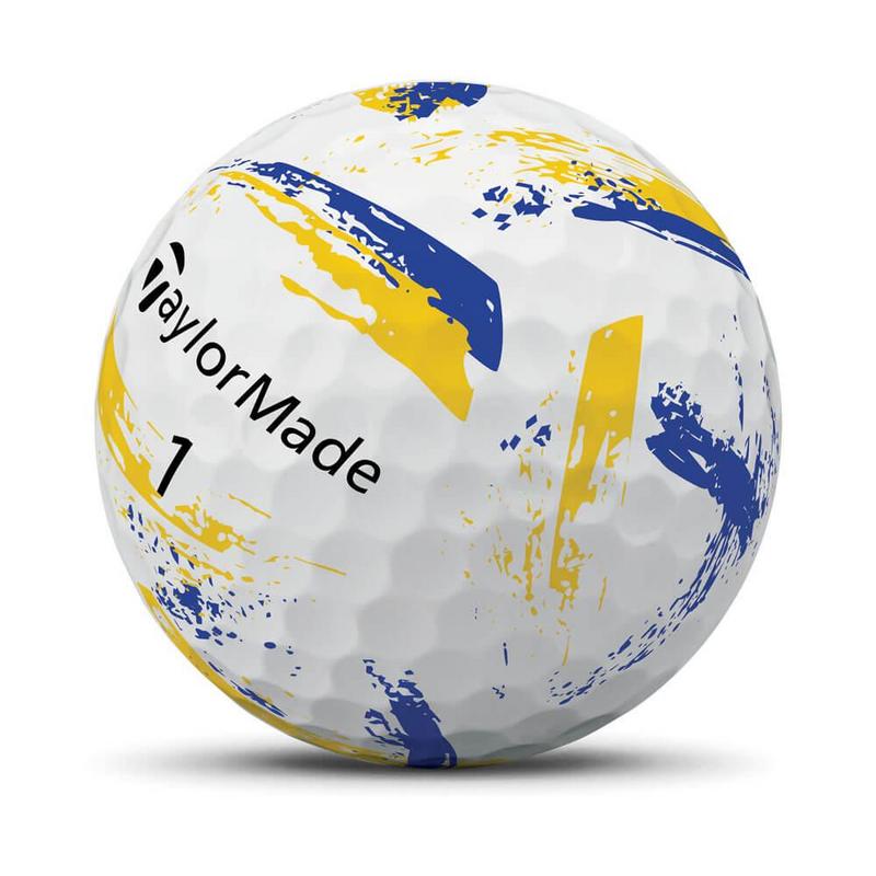 TaylorMade SpeedSoft Ink Golf Balls - Yellow/Blue - main image