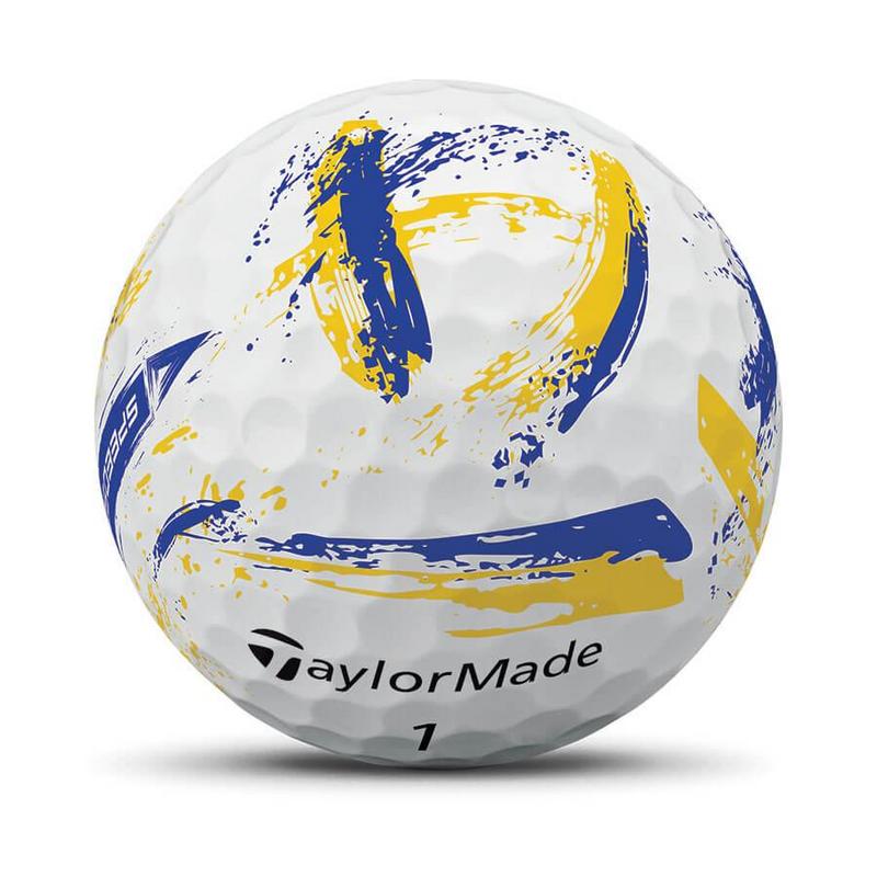 TaylorMade SpeedSoft Ink Golf Balls - Yellow/Blue - main image