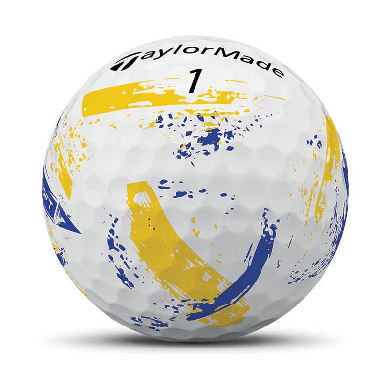 TaylorMade SpeedSoft Ink Golf Balls - Yellow/Blue - main image