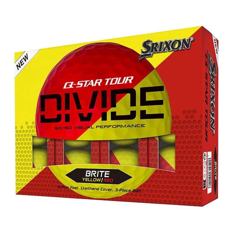 Srixon Q Star Tour Divide Golf Balls - Yellow/Red - main image