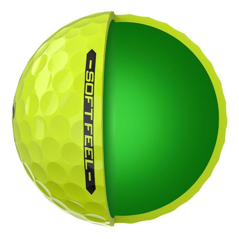 Srixon Soft Feel Golf Balls - Yellow 3 x Dozen Personalised - main image
