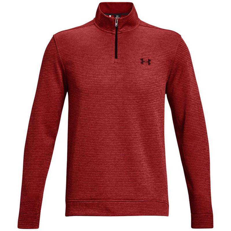 Under Armour Storm Sweater Fleece Zip Golf Top - Stadium Red