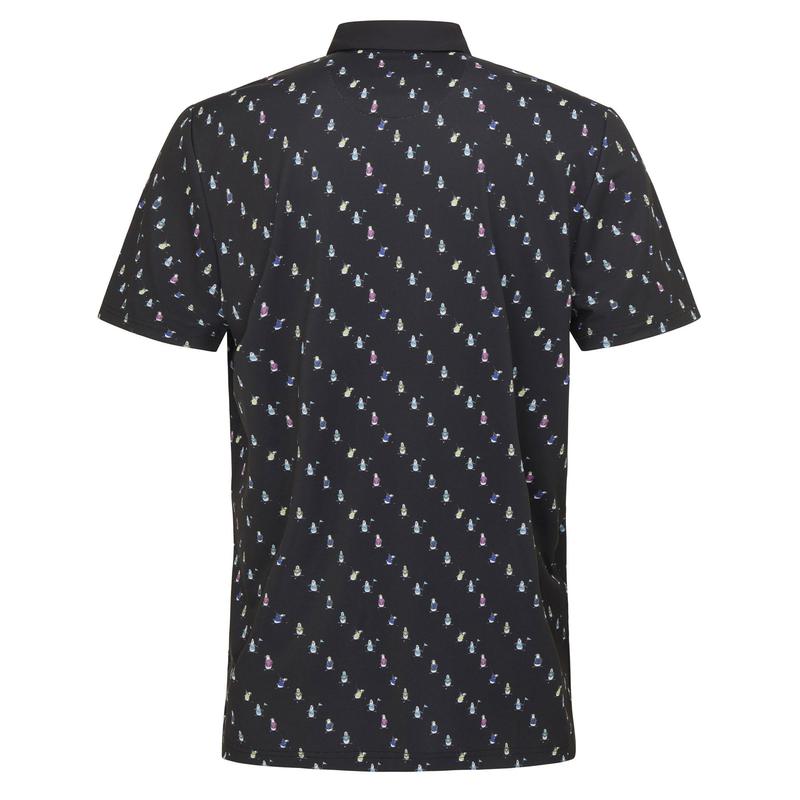 Original Penguin Swinging Pete Novelty Print Golf Polo Shirt - Caviar - main image