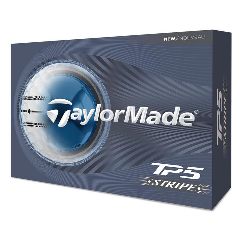 TaylorMade TP5 Stripe Golf Balls - White