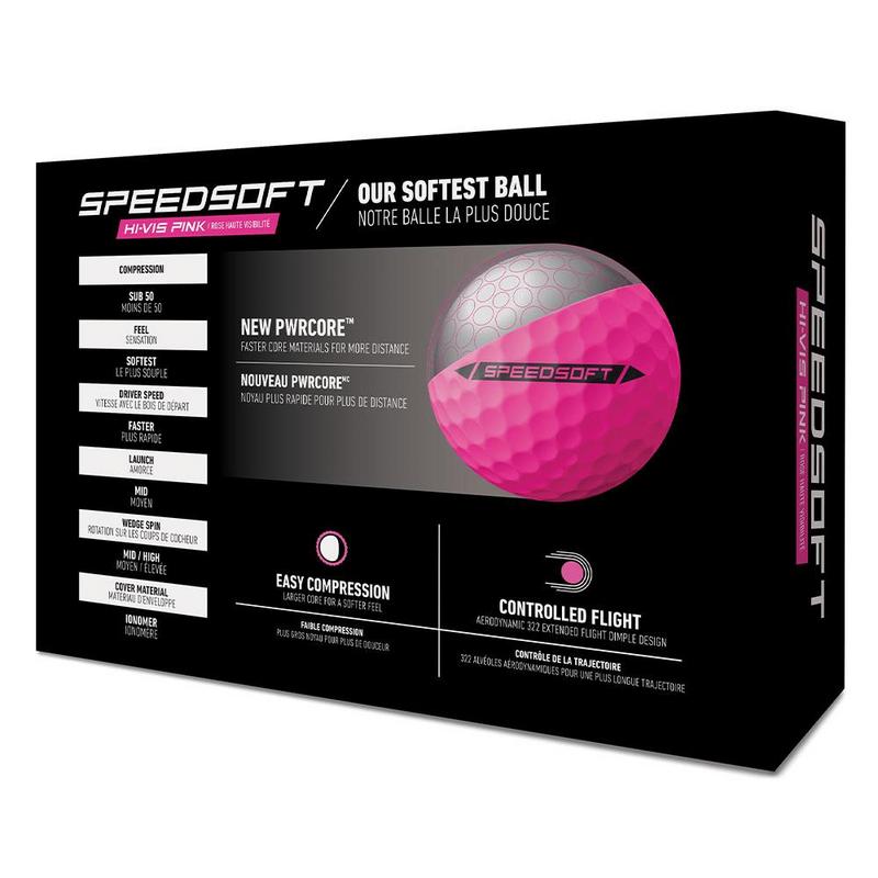 TaylorMade SpeedSoft Golf Balls - Hi-Vis Pink - main image
