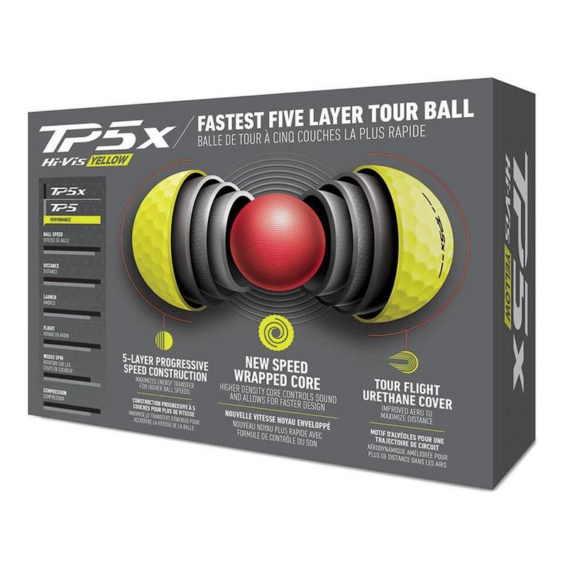 TaylorMade TP5X Golf Balls - Yellow - main image