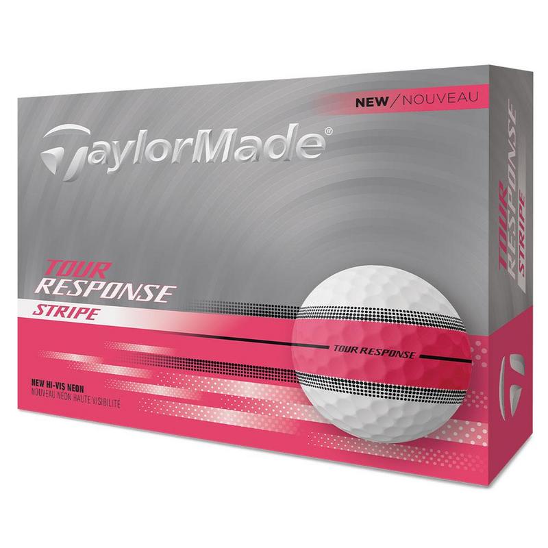 TaylorMade Tour Response Stripe Neon Golf Balls - Pink - main image