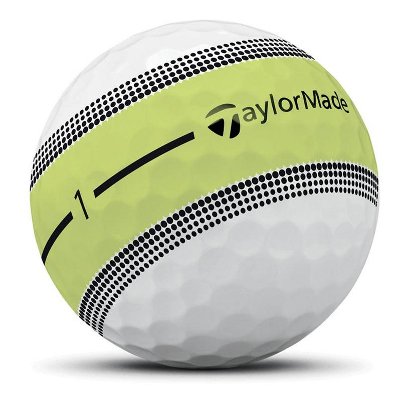 TaylorMade Tour Response Stripe Neon Golf Balls - Yellow - main image