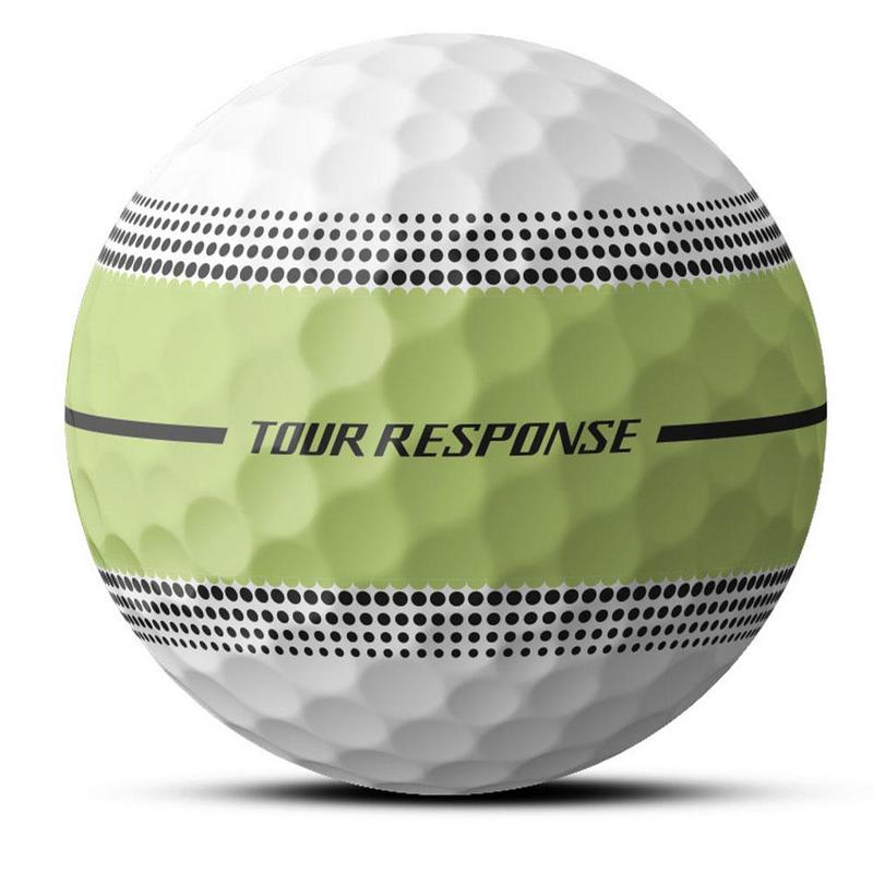 TaylorMade Tour Response Stripe Neon Golf Balls - Yellow - main image