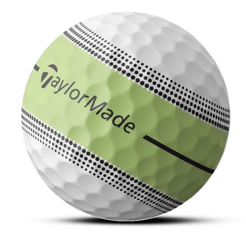 TaylorMade Tour Response Stripe Neon Golf Balls - Yellow - main image