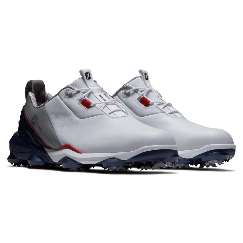 FootJoy Tour Alpha Golf Shoes - White/Navy/Grey - main image