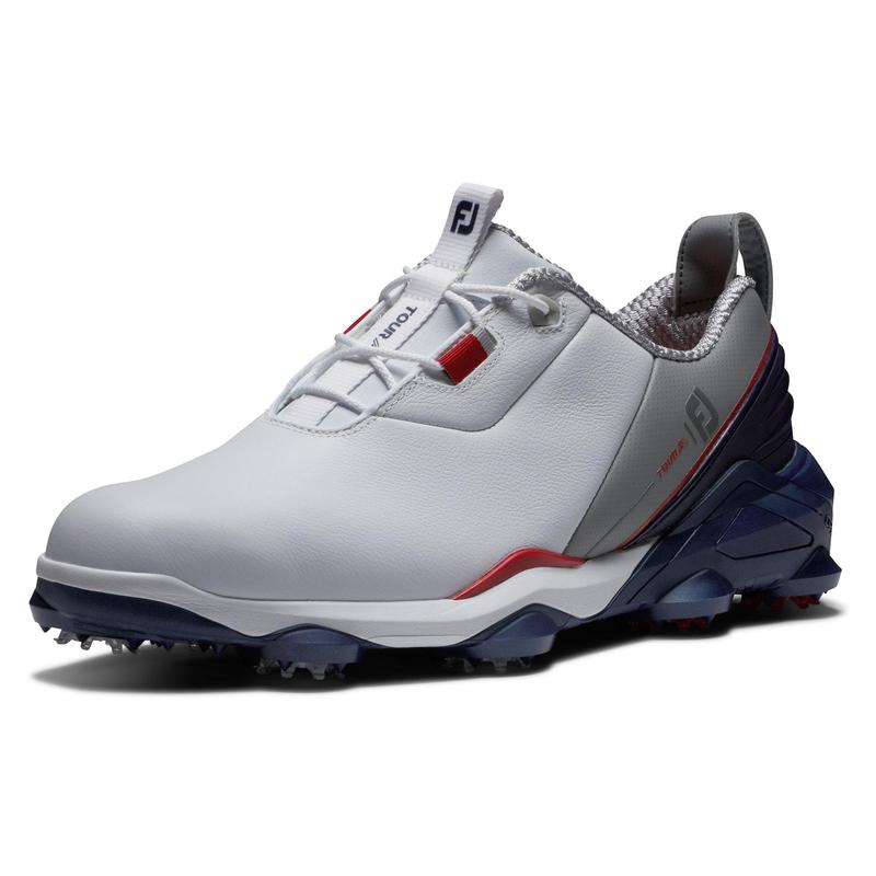 FootJoy Tour Alpha Golf Shoes - White/Navy/Grey - main image