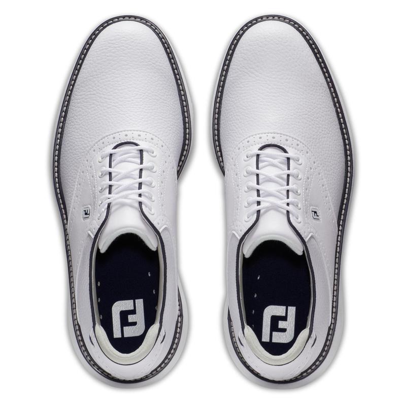 FootJoy Traditions Spikeless Golf Shoe - White/Navy - main image