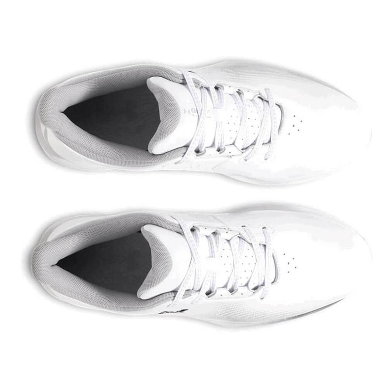 Under Armour UA Drive Fade Wide Golf Shoes - White/White/Metallic Silver - main image