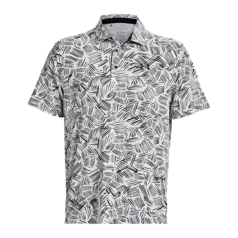 Under Armour Playoff 3.0 Printed Golf Polo Shirt - White - main image