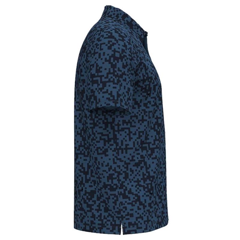Under Armour Tee To Green Printed Golf Polo Shirt - Midnight Navy/Blue Atlantis/White - main image