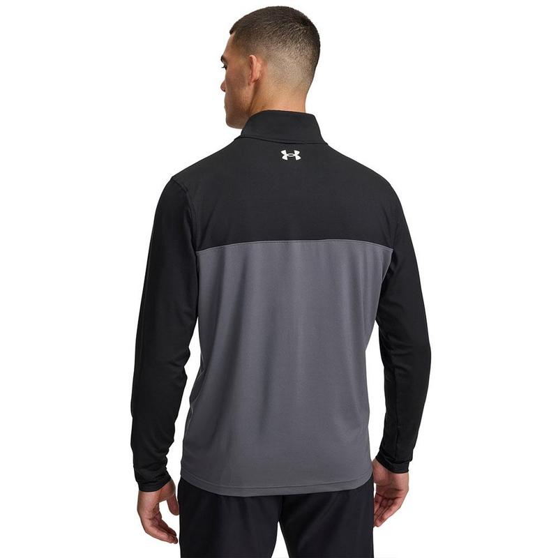 Under Armour Tee to Green Mens Quarter Zip Top - Black/Castlerock/White - main image