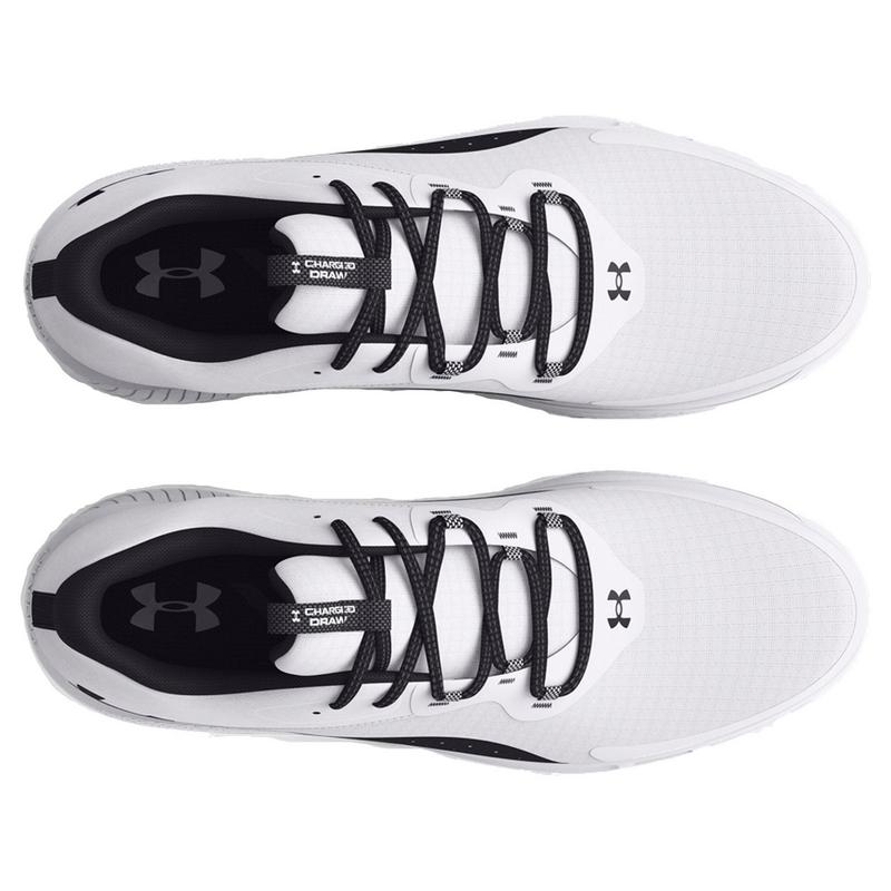 UA Charged Draw 2 Spikeless Golf Shoes - White - main image