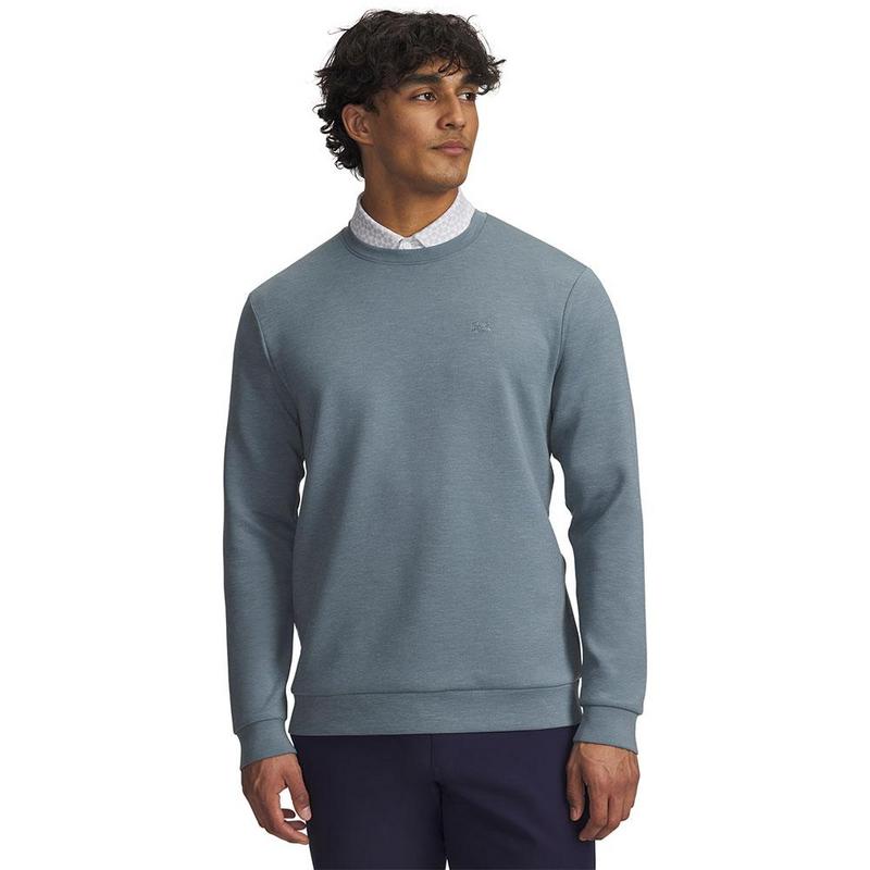 Under Armour UA Drive Midlayer Crew Golf Sweater - Jasper Blue