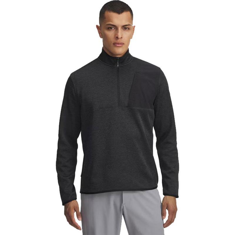 Under Armour UA Drive Midlayer SweaterFleece Golf Top - Black/Anthracite/Black