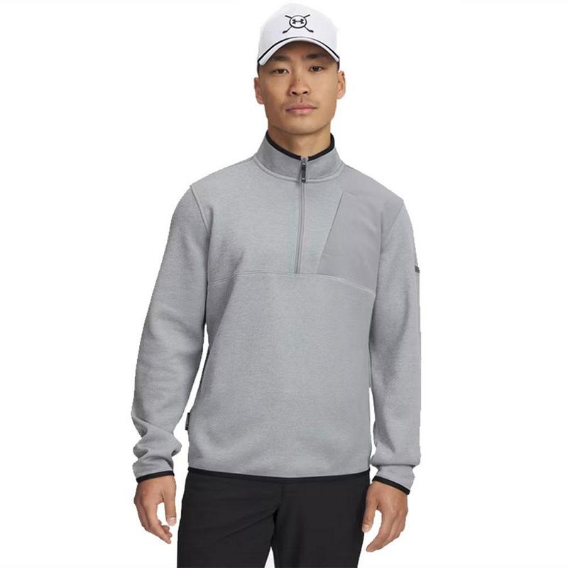 Under Armour UA Drive Midlayer SweaterFleece Golf Top - Steel/Mod Gray/Steel